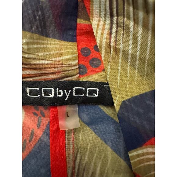 CQ by CQ Multicolored top with big Puff sleevse size large - Picture 12 of 12